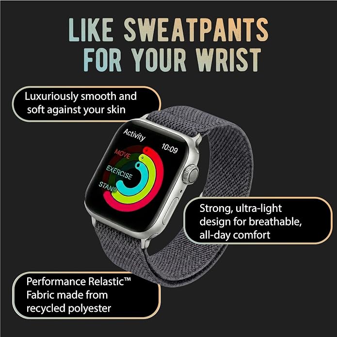 Braxley Bands for Apple Watches - Stretchy and Washable - Adjustable with Apple Watch Bands for Women & Men - Compatible with Apple Watch Series SE Ultra 9 8 7 6 5 4 3 2 1