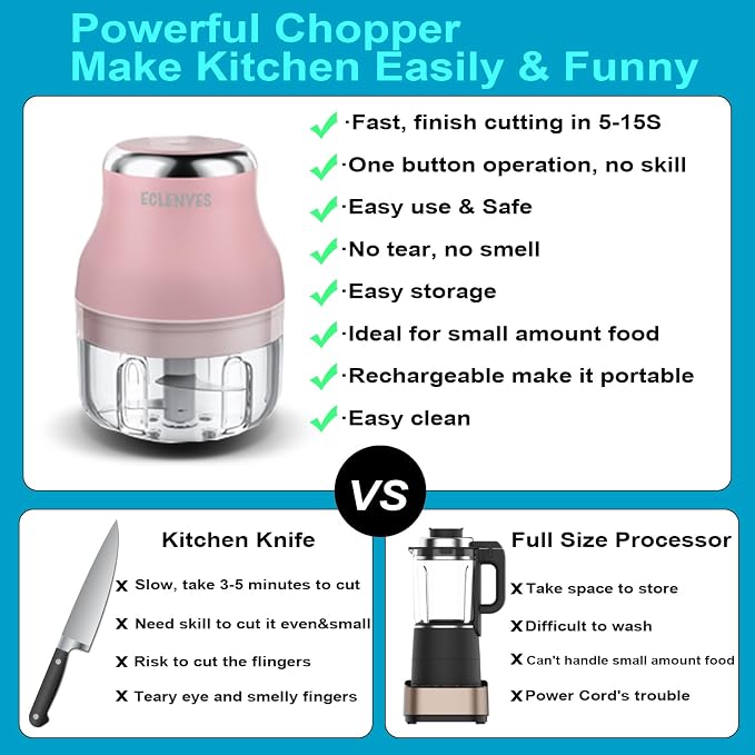 10 Blades Chopper & 100ML Garlic chopper 23-in-1 Multifunctional Kitchen Powerhouse‌