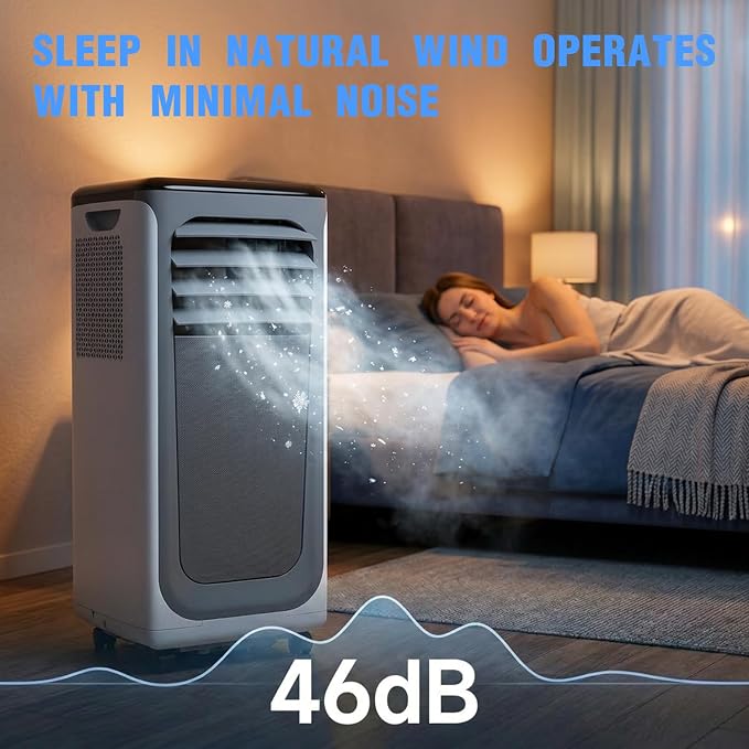 16000 BTU Portable Air Conditioner, 3-in-1 AC Unit with Cool/Dehumidify/Fan, Quiet Bedroom AC with Remote & WiFi Control, Cools Up to 750 Sq.Ft, Easy-Roll Portable Window AC Alternative