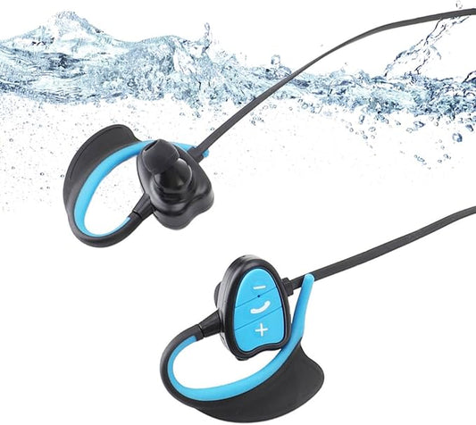Fabater IPX8 Headphones for Swimming, in Ear Swimming Headphones with 5.0, Underwater Music Player, for Swimming, Sports, Running (Blue)