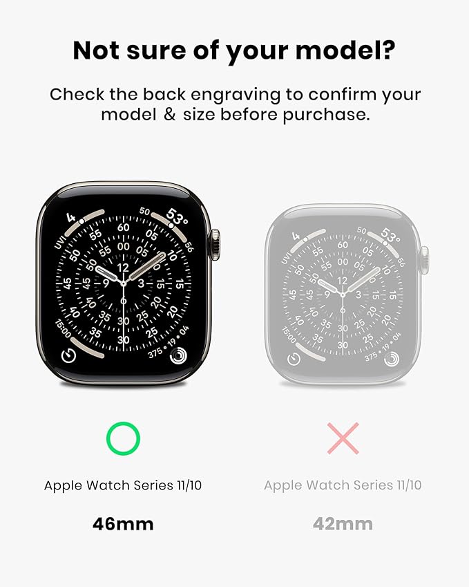 amBand Rugged Case with Band for Apple Watch 46mm, Compatible with Apple Watch (iWatch) Series 10 11, Military Grade Shockproof Bumper Cover, Tactical Band for Men, Red