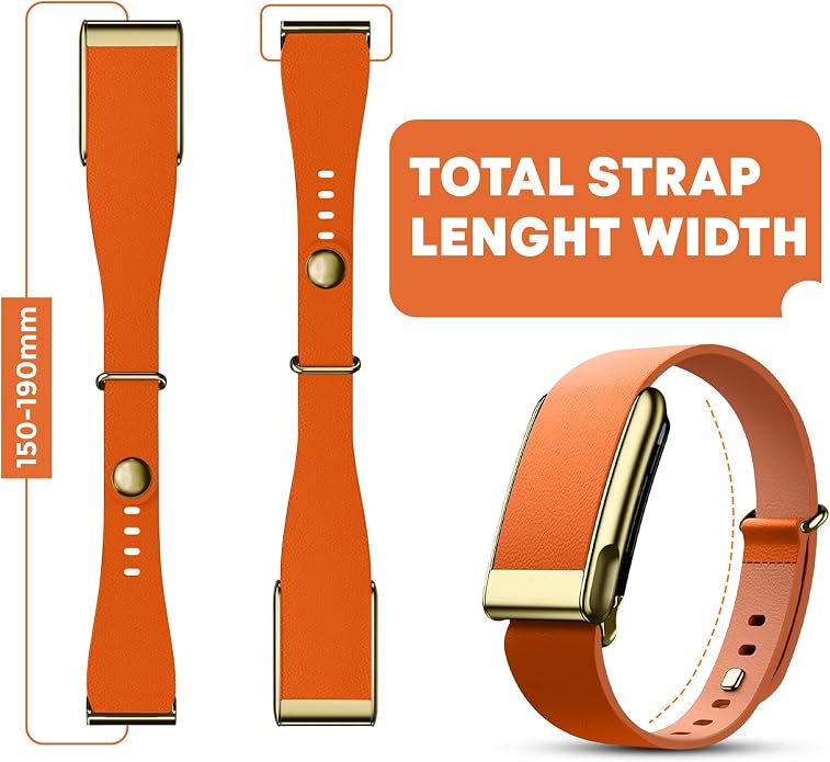 DADO Luxe Tapered Leather Replacement Band Compatible with WHOOP 5.0, One, Peak, and Life Fitness Tracker – Durable & Comfortable | Not for Whoop Gen 4