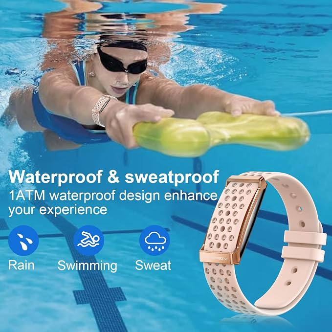 Fitness Smart Bracelet for Men Women, 24/7 Activity Health Tracker | Heart Rate, SpO2, Stress, Step & Calorie Tracker, 30 Days Battery, 170+ Sports Modes, IP68 Waterproof, Free APP, 2 Bands