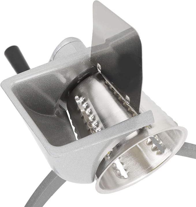 5-in-1 Rotary Cheese Grater Vegetable Cutter, Hand Crank Food Slicer with 5 Stainless Steel Blades, Multifunctional Nut Vegetable Cheese Grater for Kitchen Food Prep
