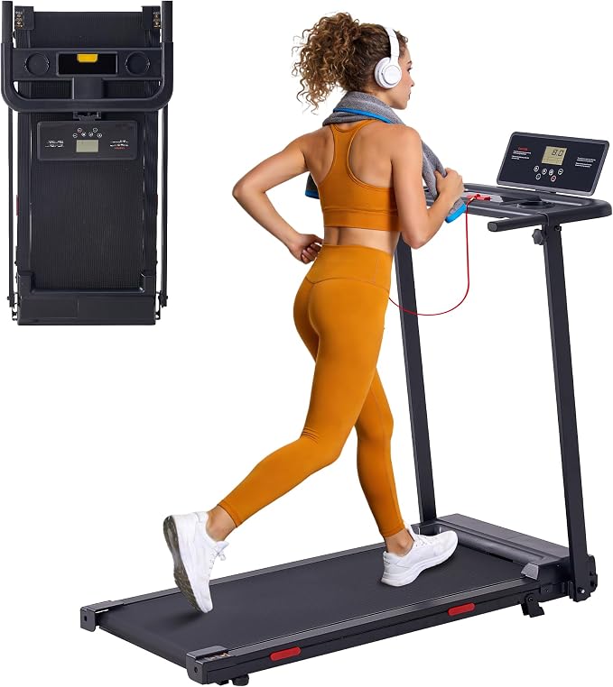 Walking Pad Treadmill with Incline and Handle Bar, 3.0HP Electric Under Desk Treadmill for Home Small Space, 0.6-7.6MPH Portable Mini Exercise Treadmills, 350LBS Capacity