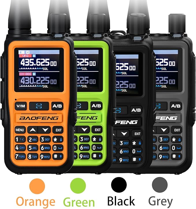 BAOFENG uv-5r mini Ham Radio,uv5r mini Handheld App Programming Walkie Talkies with 5W Power,Copy Frequency,999 Channels,USB-C Charging (Grey-2PACK)