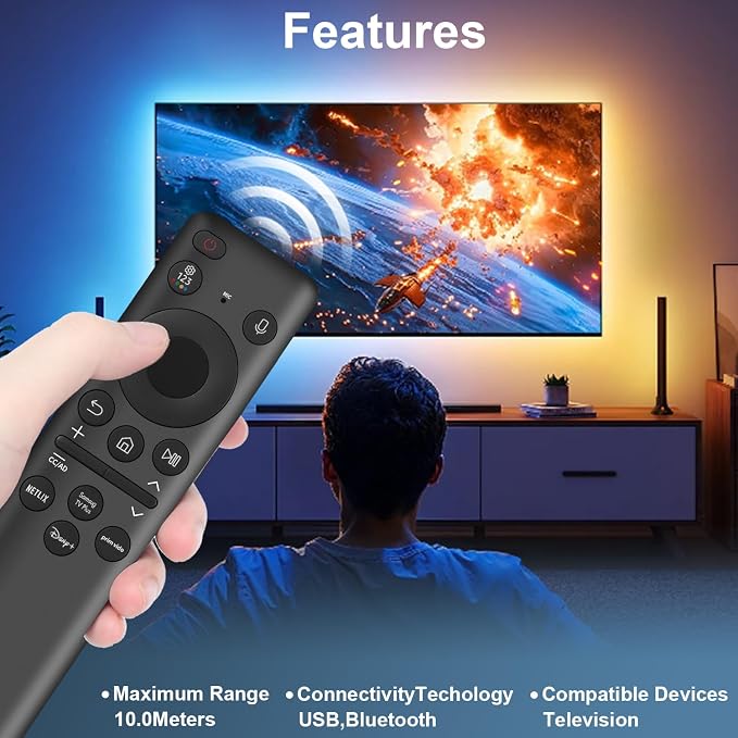 BN59-01432A Replacement Remote Control for Samsung Smart TV, Solar & USB-C Rechargeable, Universal for 2019-2026 Samsung Smart TVs with Voice Function