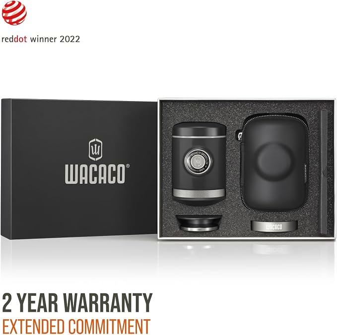 WACACO Picopresso Portable Espresso Maker Bundled with Protective Case, Pro-level Specialty Coffee Machine, Compatible Ultra-fine Grind, Manually Operated Travel Coffee Maker
