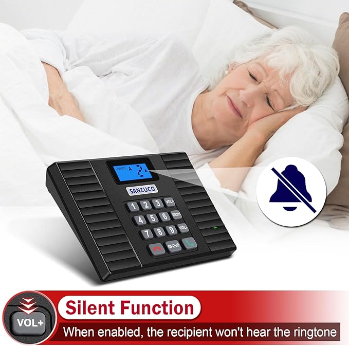 60D Intercoms Wireless for Home, Full Duplex Intercom System for House/Business, 1400ft Intercoms Hands-Free Real-Time Talk, Expandable to 18 Stations, Group Call & Auto Answer (2 Stations)