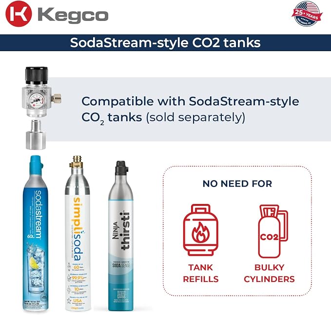 Kegco Single Faucet CO2 Party Dispense Kit with Mini Regulator