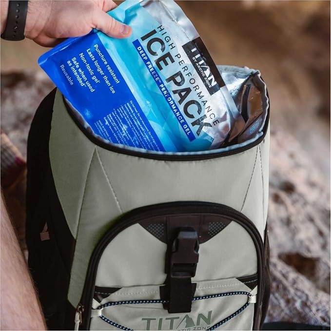 Titan by Arctic Zone Backpack Cooler, Insulated Soft Sided Bag with Leak Proof Lining and Padded Straps, for Lunch, Picnic, and Travel, 24 Can Capacity