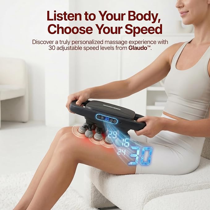 20 Head Massage Gun Deep Tissue, Upgraded from 16 Head - Back Massager for Pain Relief, Professional Percussion Massager for Muscle Recovery, 30 Speeds, Handheld Full Body & Shoulder Massager