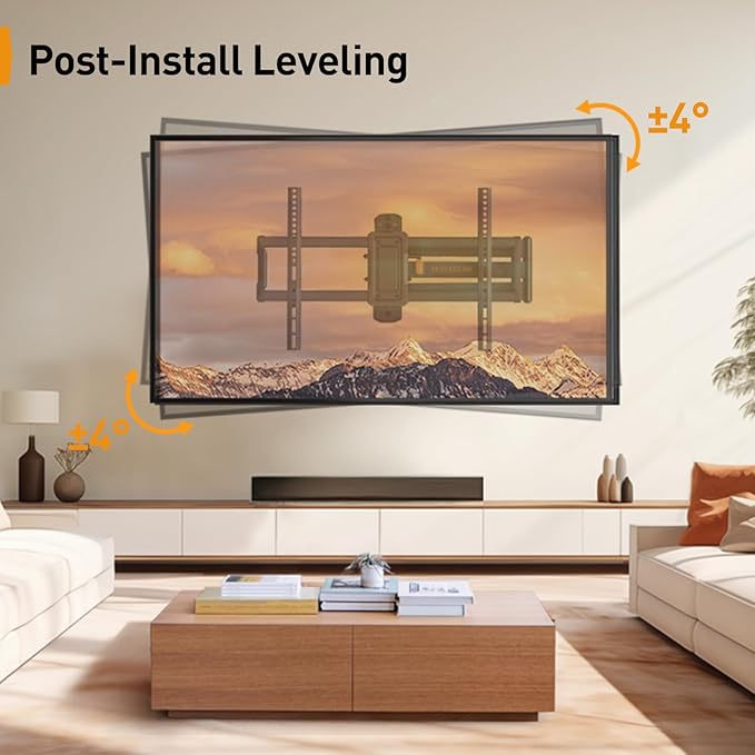 Perlegear Corner TV Wall Mount Long Arm TV Mount Bracket for 37-75 Inch TVs-Full Motion Wall Mount with 32.37” Extension & Swivel Articulating Arm & Tilt, MAX VESA 600x400mm, Holds up to 100 lbs
