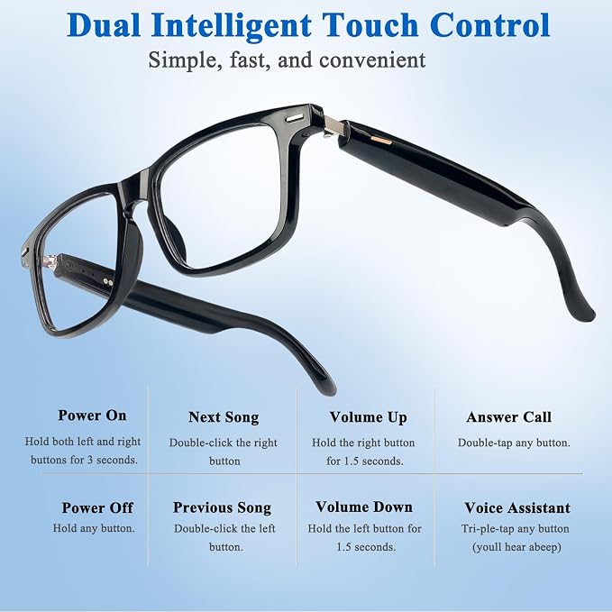 AI Smart Glasses for Men & Women – Bluetooth Glasses w/ 164 Languages Translation, Photochromic Lenses, Music & Hands-Free Calls, UV & Blue Light Protection for Sports Travel Driving Business