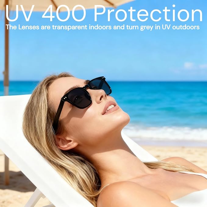 Smart Bluetooth Glasses, Sunglasses with UV and Blue Light Protection, AI Real-time Translation with 140 Languages, Touch Control, Music & Call for Athletic/Outdoor, Unisex (Black)