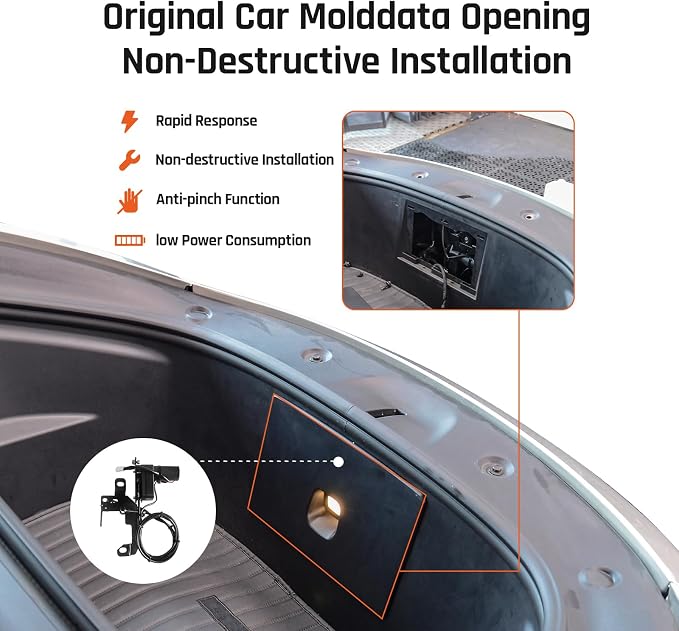 Hands-Free Automatic Frunk Closer for Tesla Model Y Juniper 2025 2026 - Power Front Trunk Lock with Soft Close - Easy Installation Accessory