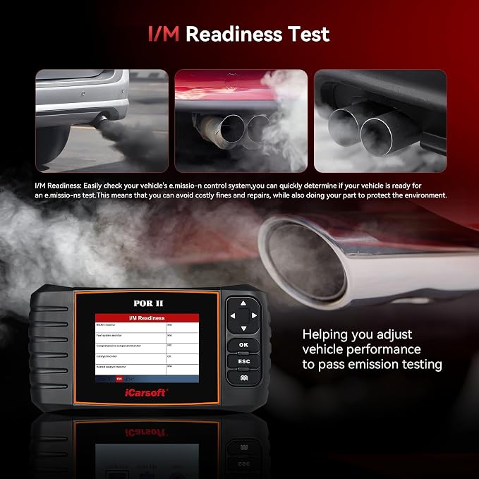 OBD2 Scanner Diagnostic Tool for Most Porsche from 1996-2019, iCarsoft POR II Car Code Reader, Full System Diagnosis Car Scan Tool with Oil Reset/EPB/DP/ETC/SAS, Live Data Graph-Free Update/Repair