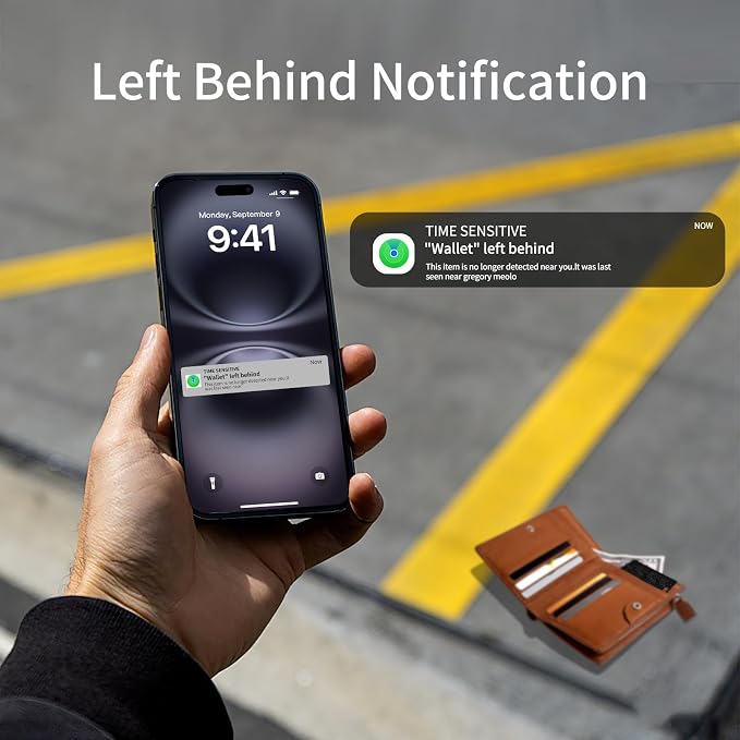 Wallet Tracker Card (iOS Only) Apple MFi Certified Bluetooth Tracker Card, 0.07in Rechargeable Smart Tracking Card Work with Apple Find My, Keys, Luggage Tags, Bags, Passports, Purse(2 Pack)