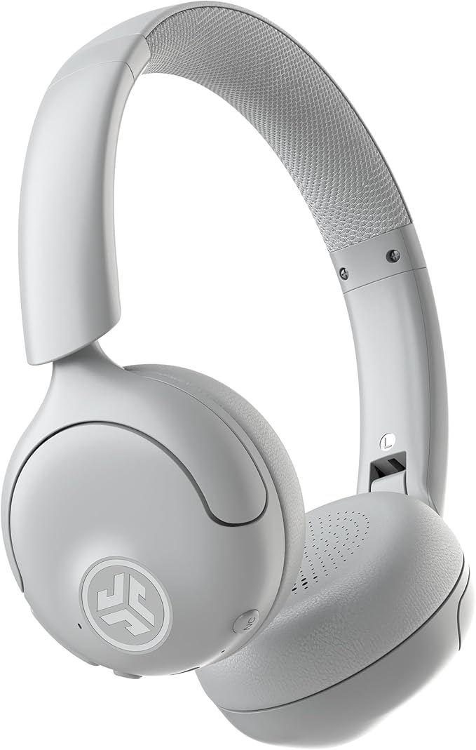 JLab, Go Lux ANC, On Ear Headphones, Active Noise Cancelling, Bluetooth MultIPoint, Cloud White