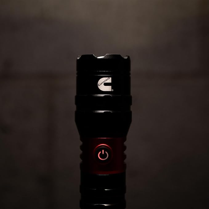 Cummins CMN35360 Pro Series Piston Extendable Rechargeable Flashlight 2000 Lumen LED Multiple Light Modes Plus Power Bank
