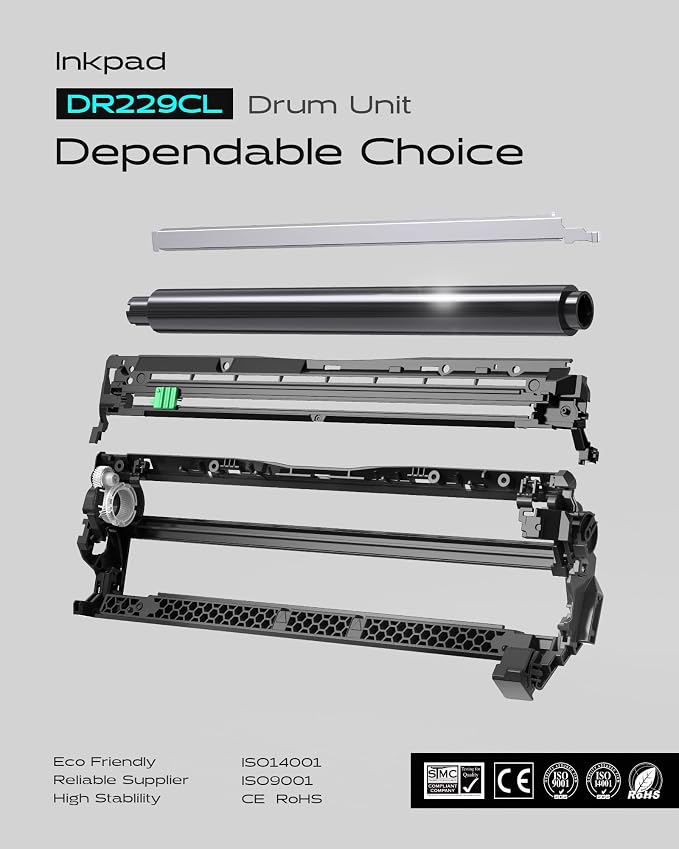 Compatible DR229CL Drum Unit (NOT Toner) Replacement for Brother DR-229CL DR229 TN229XL Work for MFC-L3720CDW MFC-L3765CDW MFC-L3780CDW HL-L3220CDW HL-3280CDW HL-L3295CDW Printer (4 Pack)