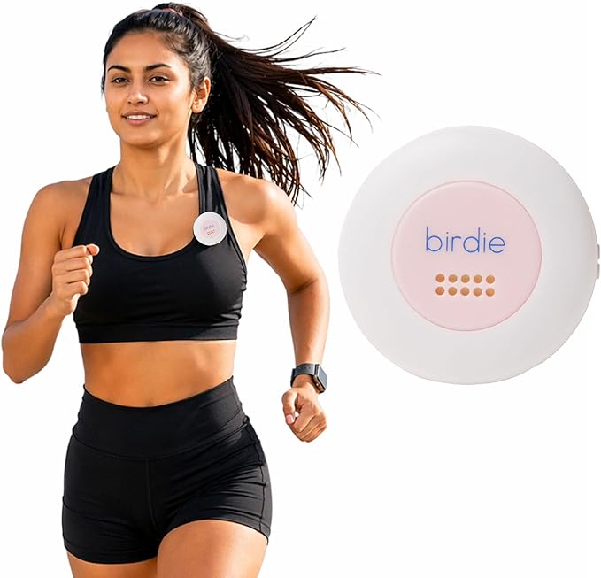 She's Birdie - The Original Personal Safety Alarm Disc for Bikes, Hikes, and Late Nights - Loud Siren, LED Light for Extra Visibility, Rechargeable, Handsfree, Lightweight, Water Resistant (Blossom)