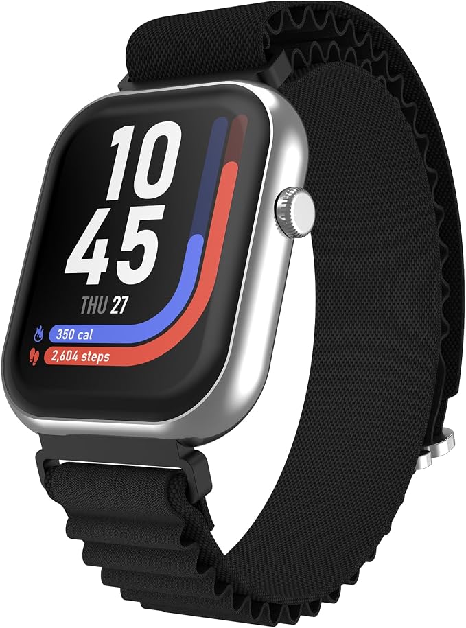 iTouch AIR 5 Smartwatch, 1.85" AMOLED Display, Bluetooth Calling, 100+ Sports Modes, Heart Rate, SpO2, Sleep & Stress Tracking, Water Resistant, 7-Day Battery Life, for Android & iPhone