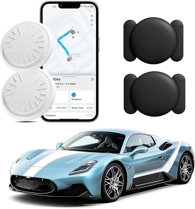 GPS Tracker for Vehicles - Hidden Tracking Devices for Cars, GPS Tracker No Monthly Fee, Car Tracker Device with Real-Time Location, Compact Tracker Device, Work with iOS and Android 2-Packs