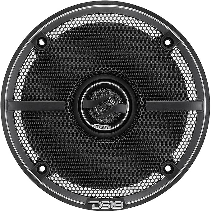 DS18 ZXI-5254 5.25" Car Audio Coaxial Speaker with Built in Neodymium Tweeter and Kevlar Cone – 2 Way 180 Watts Max 4 Ohm (2 Speakers),Black