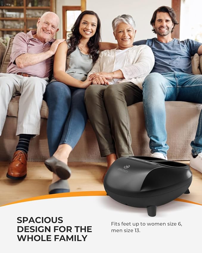 CooCoCo 2026 Upgraded Luxury Foot Massager, Fsa Eligible Items, Heated Foot Massage Machine for Neuropathy & Plantar Fasciitis, Advanced Kneading Compression Shiatsu, Hsa Approved Feet Massager