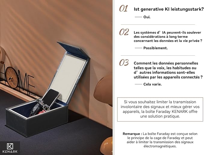 KK7 Faraday Box for Key Fobs, Signal Shielding Storage | Signal Shielding • Magnetic Closure • Modern Storage Design • Home & Office Use