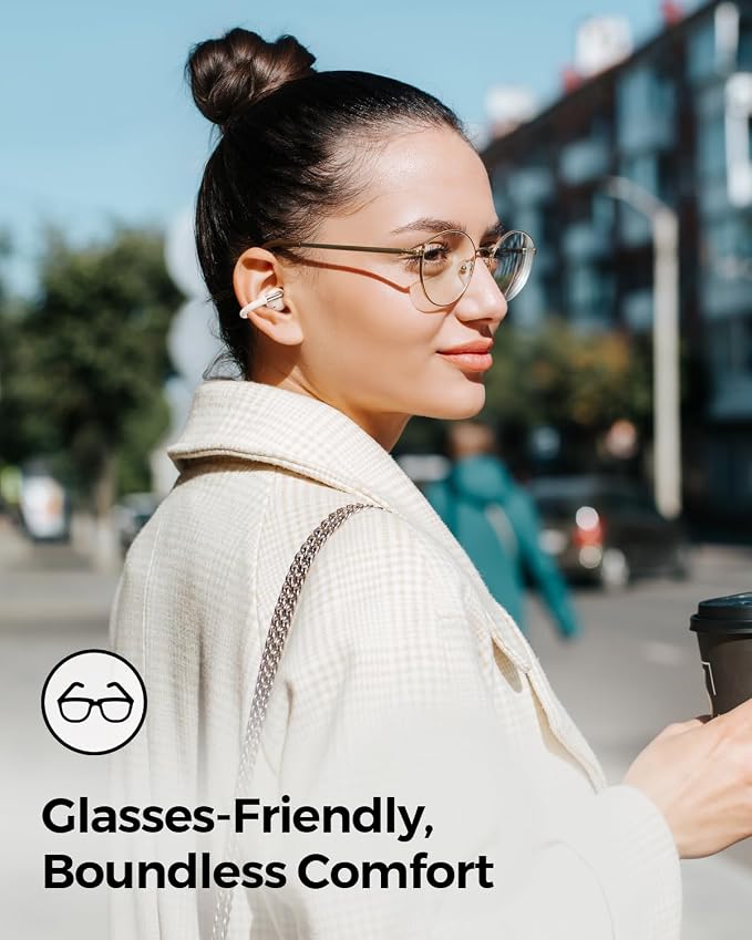 SoundPEATS Clip1 Ultra Comfort Open Ear Clip-On Earbuds, Featherlight for All-Day Wear with Glasses, 40H Playtime, Crystal Clear Calls, Fast Charging, IPX5, Bluetooth 5.4 for Office Home