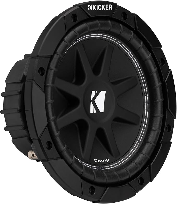 KICKER 43C84 Comp 8" Subwoofer, Single Voice Coil, 4-Ohm
