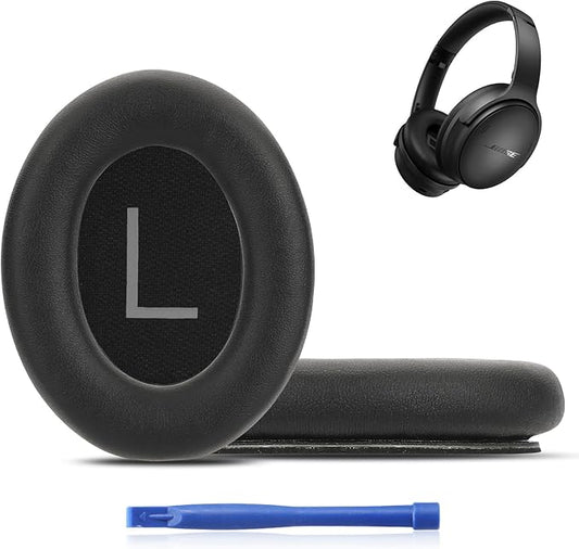QC45 Ear Cushions for Bose qc45 Replacement Ear Pads,Compatible with Bose QuietComfort SE/New QuietComfort Wireless,Larger and Thicker (Black)