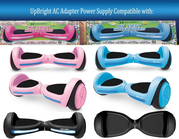 UpBright 25.2V AC/DC Adapter Compatible with Hover-1 My First 1st H1-MFH H1-MFH-BLU 21.6V Li-ion Battery DSA-MFH-BLK XHover-1 Hyleton HLT-118A-2520400U CD CP252040A GA09-2520400US Power Supply Charger