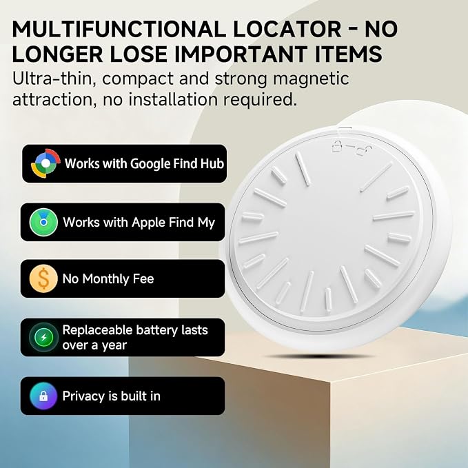 GPS Tracker for Vehicles Real-Time Mini Tracker Device for Vehicles, No Monthly Fee Subscription No SIM Card Required(Available for Android and iOS) 2 Pack