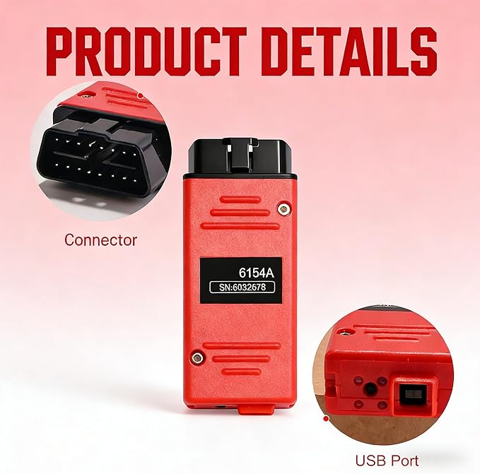 6154A OBD2 Scanner with CAN FD & DoIP, Professional Diagnostic Scanner for VWAudiSkodaSeat, Compatible with Models from 1995-2025