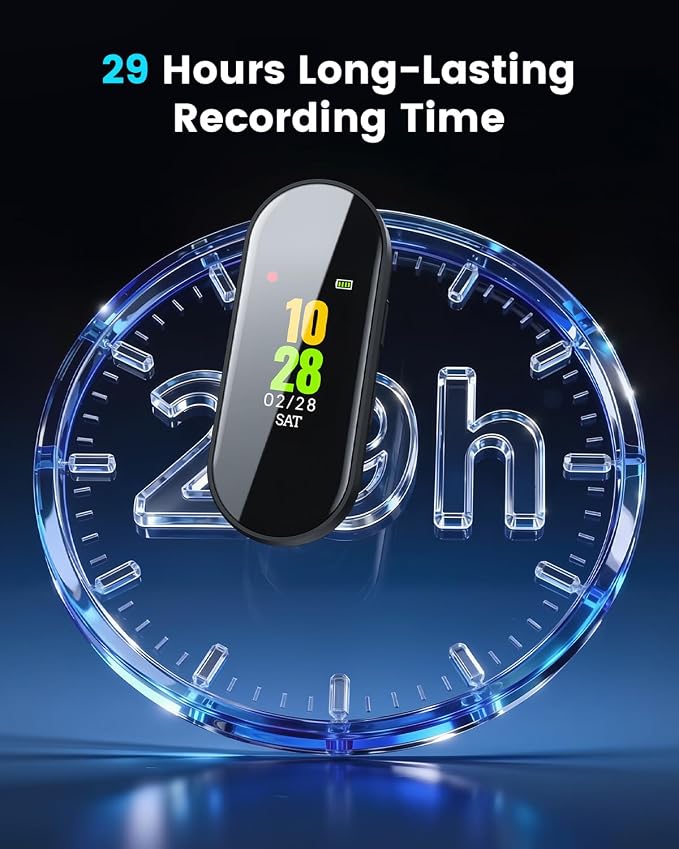 4-in-1 Digital Voice Recorder, 32GB New Upgraded Noise Reduction Hi-Fi Pure Sound Quality, 3072Kbps Audio Activated Voice Recorder for Your Lectures, Meetings, and Classes