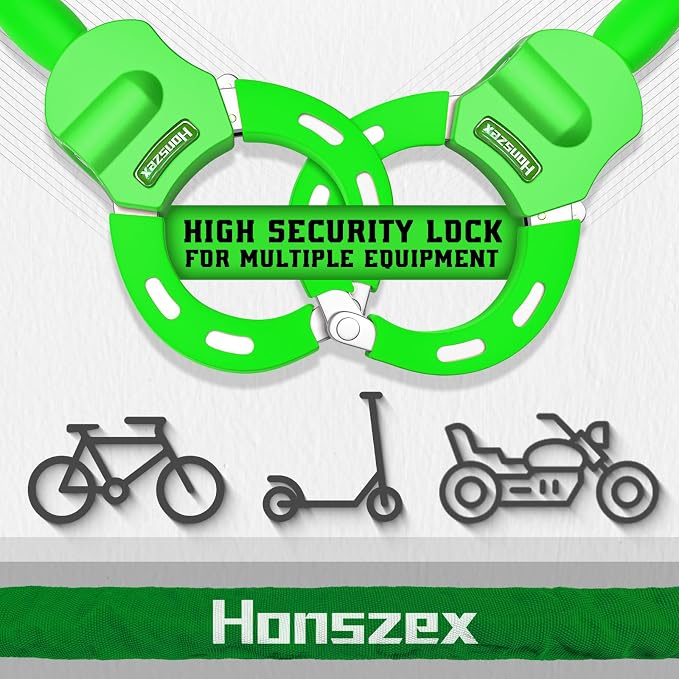 Scooter Lock, Scooter Locks Anti Theft, 36.22inch Colorful Electric Scooter Handcuff Lock, Bike Locks High Security with Key, Accessories for E Scooter, E Bike