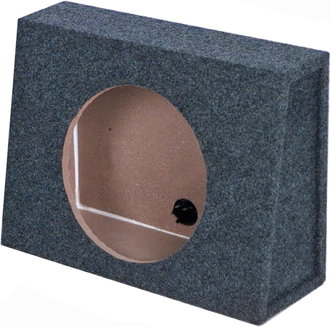 Q Power 10 Inch Single Slim Truck Shallow Sealed Subwoofer Box Sub Enclosure