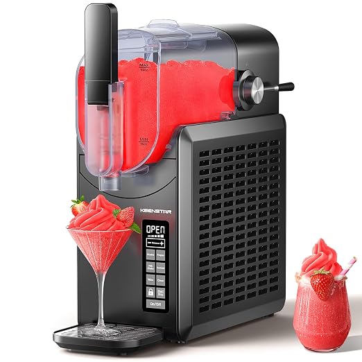 KEENSTAR Slushie Machine, 88oz Slushy Machine for Home with Self-Cleaning, Professional Frozen Drink Maker, No Ice Needed, 5 Preset Programs for Frozen Margaritas, Frappés, Milkshake & More