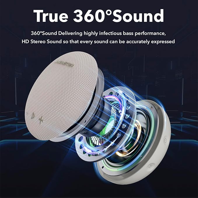 35W (peak) Monster Bluetooth Speaker, IPX8 Shower Speaker Waterproof, Bluetooth 5.4 with Loud HD Sound and Robust Bass, Extra Long Playtime Punchy, for Home, Beaches Portable Wireless Outdoor Speakers