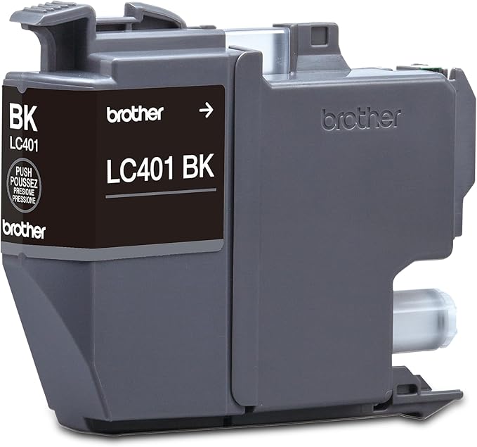 Brother Ink Cartridge, Black, LC401BK, Standard Yield | Pack of 2