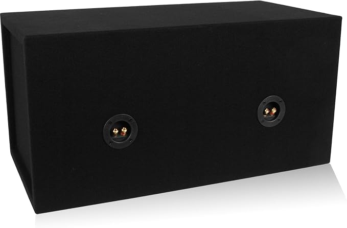 BELVA MDFD12 Dual 12-inch Car Subwoofer Box Sealed 3/4-inch MDF Prelined Polyfil
