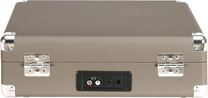 Crosley CR8005F-TE Cruiser Plus Vintage 3-Speed Bluetooth in/Out Suitcase Vinyl Record Player Turntable, Taupe