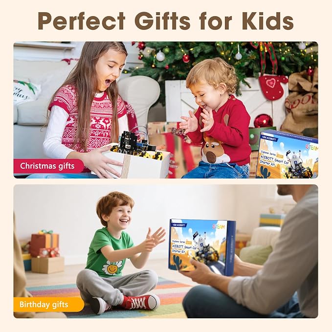 Robotics for Kids Ages 12-16, ACEBOTT 4 in 1 Smart Robot Arm with 5DOF + Tank Car, STEM Toys Coding Kit Compatible with Arduino & Scratch, App & Remote Control, for Kids & Teens
