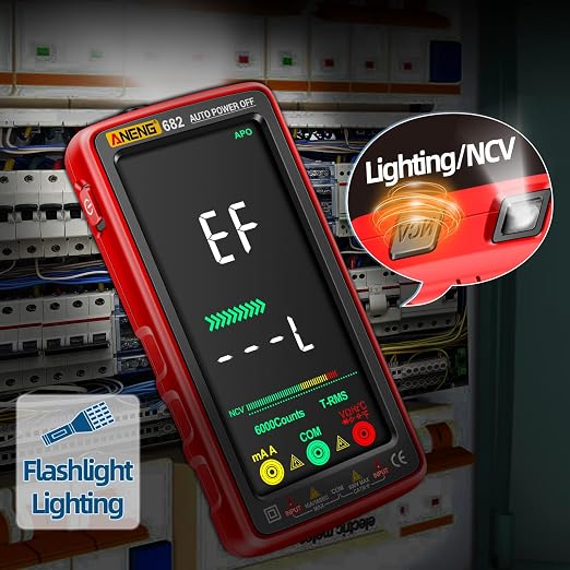 ANENG Multimeter Tester Color LCD TRMS Auto-Ranging 6000 Counts Voltmeter Smart Rechargeable Meter Measures AC/DC Current,NCV,Voltage,Ohm,Amp,Resistance,Diodes,Countinuity,Capacitance,Temperature