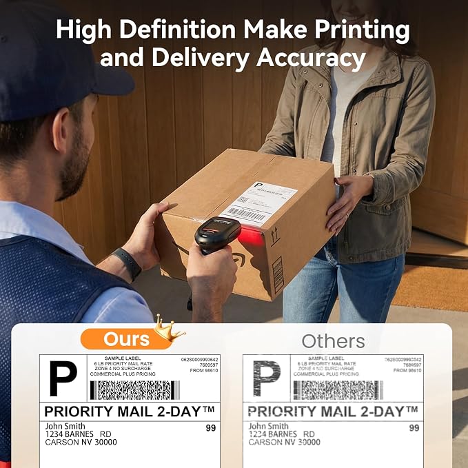 Phomemo PM64Air AirPrint Thermal Label Printer with Touch Screen, Wireless Wi-Fi Shipping Label Printer for Small Business, Thermal Printer Compatible with iOS, Android, Windows, Mac, Amazon, Shopify