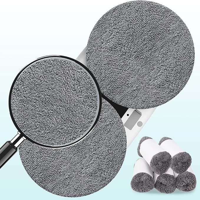 10 Pieces Microfiber Replacement Pads for W2/W3/X1 Window Cleaners, Reusable, Machine Washable (10)