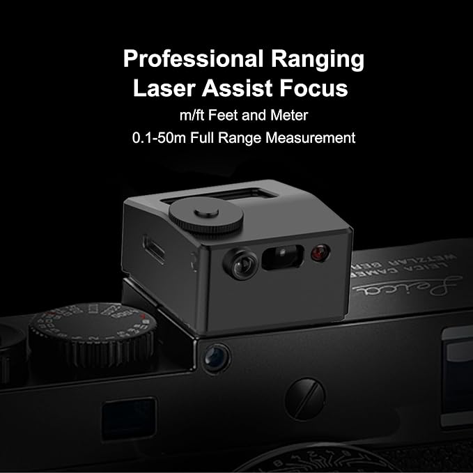 CHI L.D. Light Meter NYX (Black) for Leica, Vintage & Film Cameras, with Larger Sensor Area & Laser MeasureUltra Sensitive Exposure Meter for Low Light and High Glare Photography